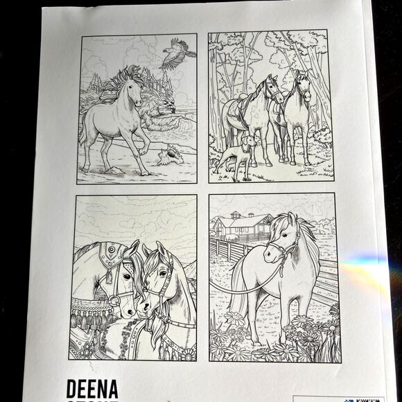 Deena Stone HORSES Coloring Book For Adults NEW - Picture 2 of 6